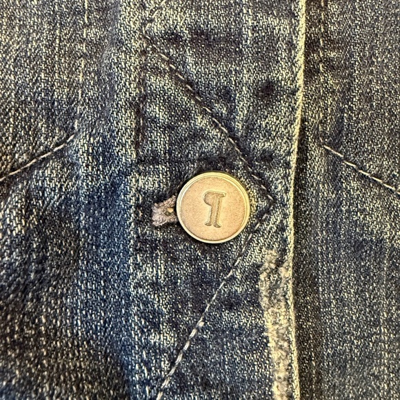 Anthropologie Pilcro and the Letterpress Distressed Denim Jacket Size Small - Picture 5 of 9